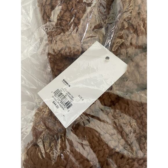 SO Brown Tan Full Zip Up Long Sleeve Sherpa Oversized Teddy Jacket Size S - Picture 5 of 5